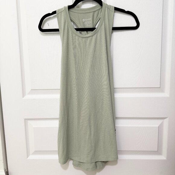 Women Peloton Top Twist Back Tank Top Striped in Light Green Size Large - Picture 1 of 8